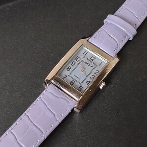 Pretty Purple Gossip Watch With Leather Band